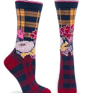 Colorful Floral and Plaid Women's Socks